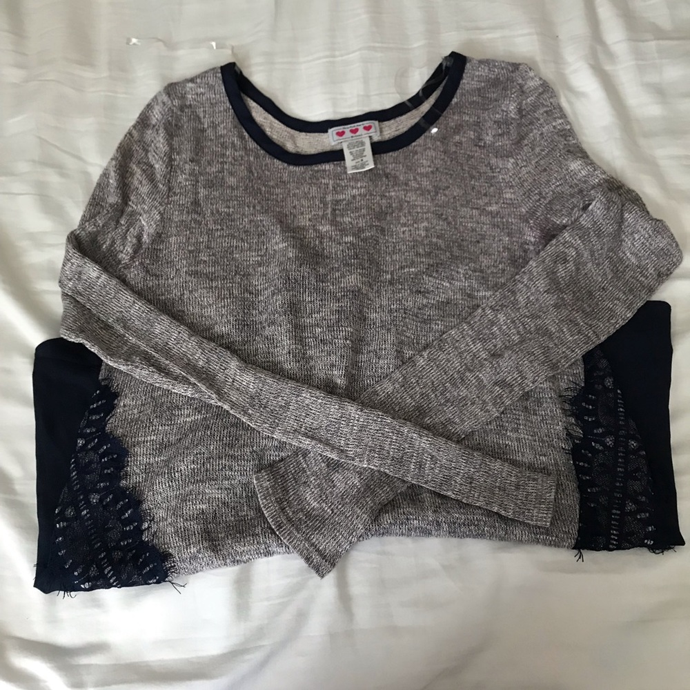 Knit and lace top